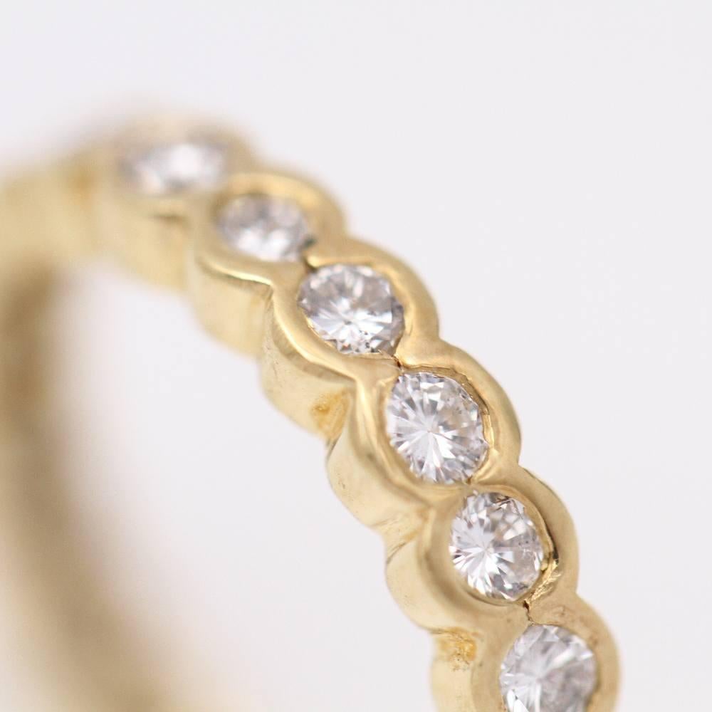 Women's Ring Wedding Ring in Yellow Gold and Diamonds For Sale