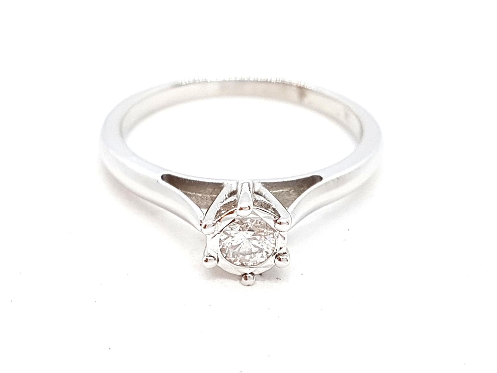 Ring White Gold Diamond In New Condition For Sale In PARIS, FR