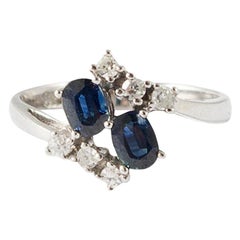 Ring White Gold Sapphires and Diamonds