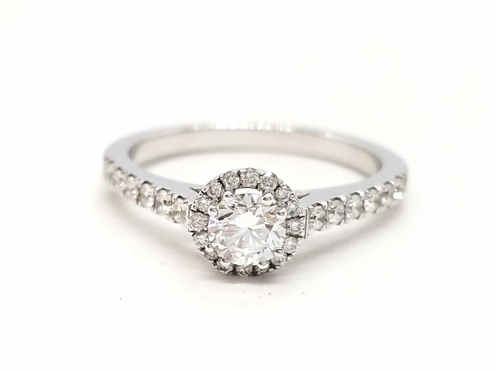 Ring White Gold Diamond In New Condition For Sale In PARIS, FR