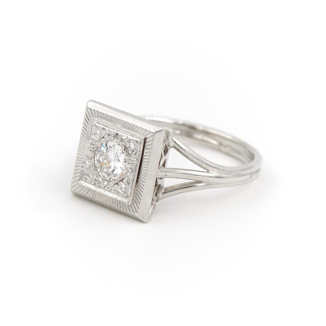 Brilliant Cut Ring White Gold Diamond For Sale