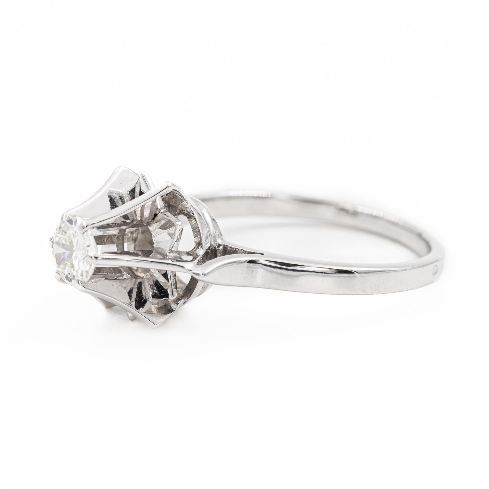 Brilliant Cut Ring White Gold Diamond For Sale