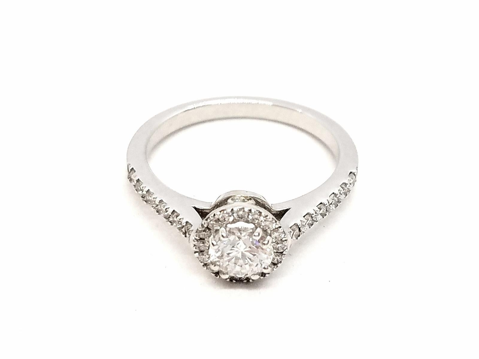 Bague or blanc diamant Pour femmes en vente