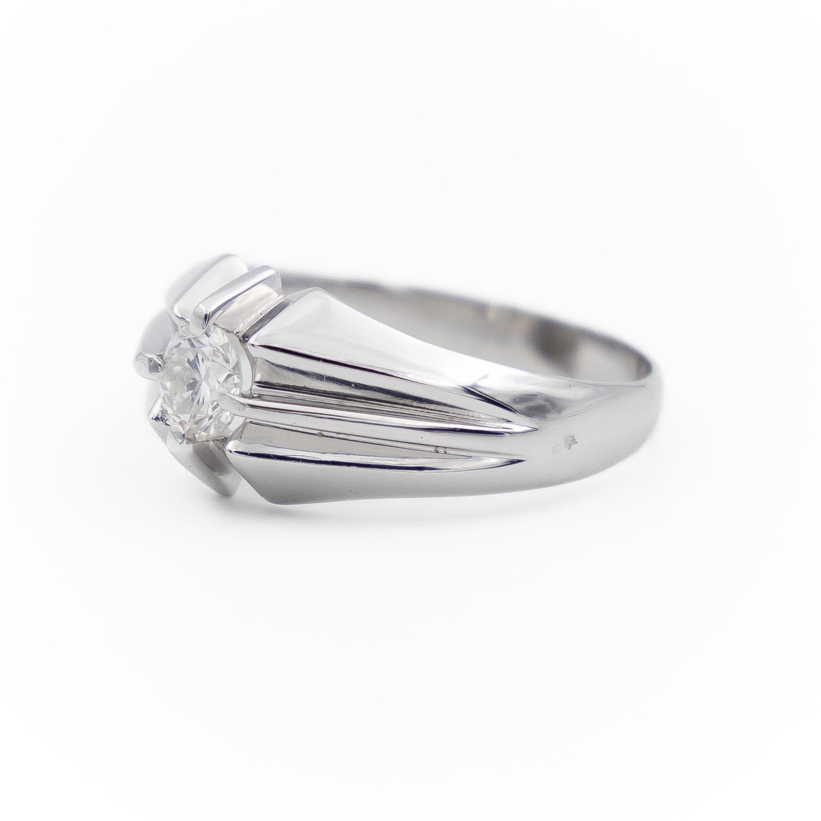 Ring White GoldDiamond In Excellent Condition For Sale In PARIS, FR