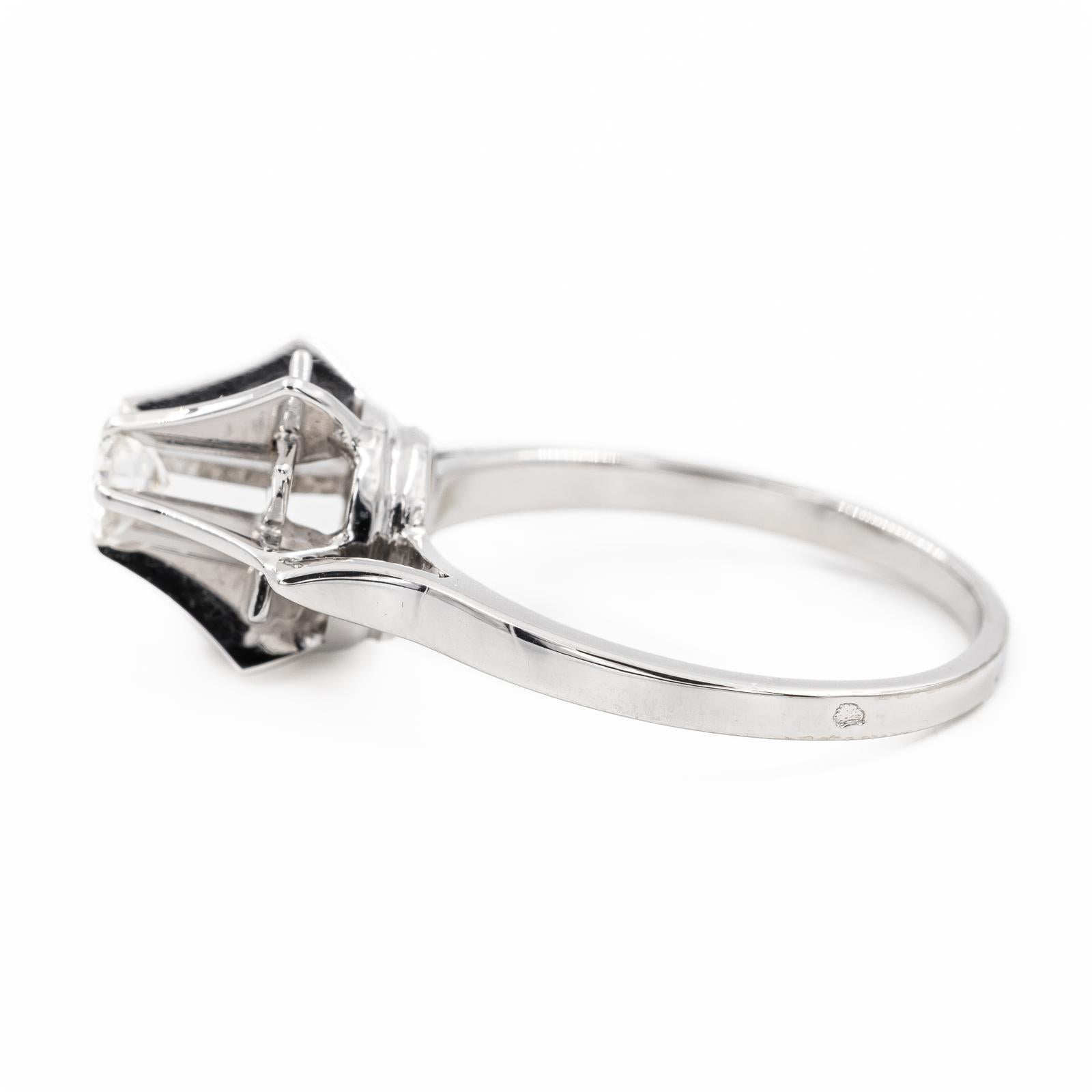 Ring White Gold Diamond In Excellent Condition For Sale In PARIS, FR