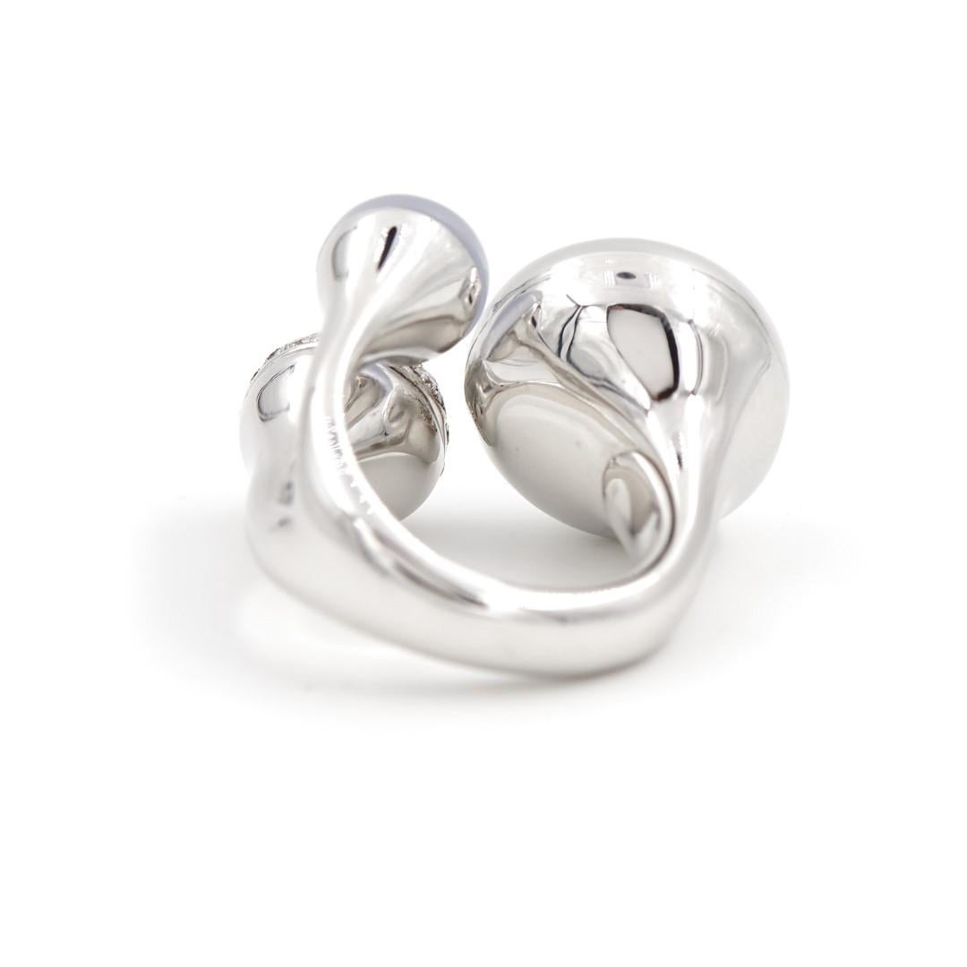Ring aus Weißgold mit Diamanten Damen im Angebot
