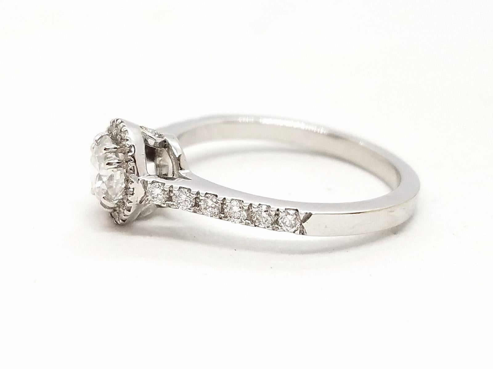 Ring aus Weißgold mit Diamanten im Angebot 3