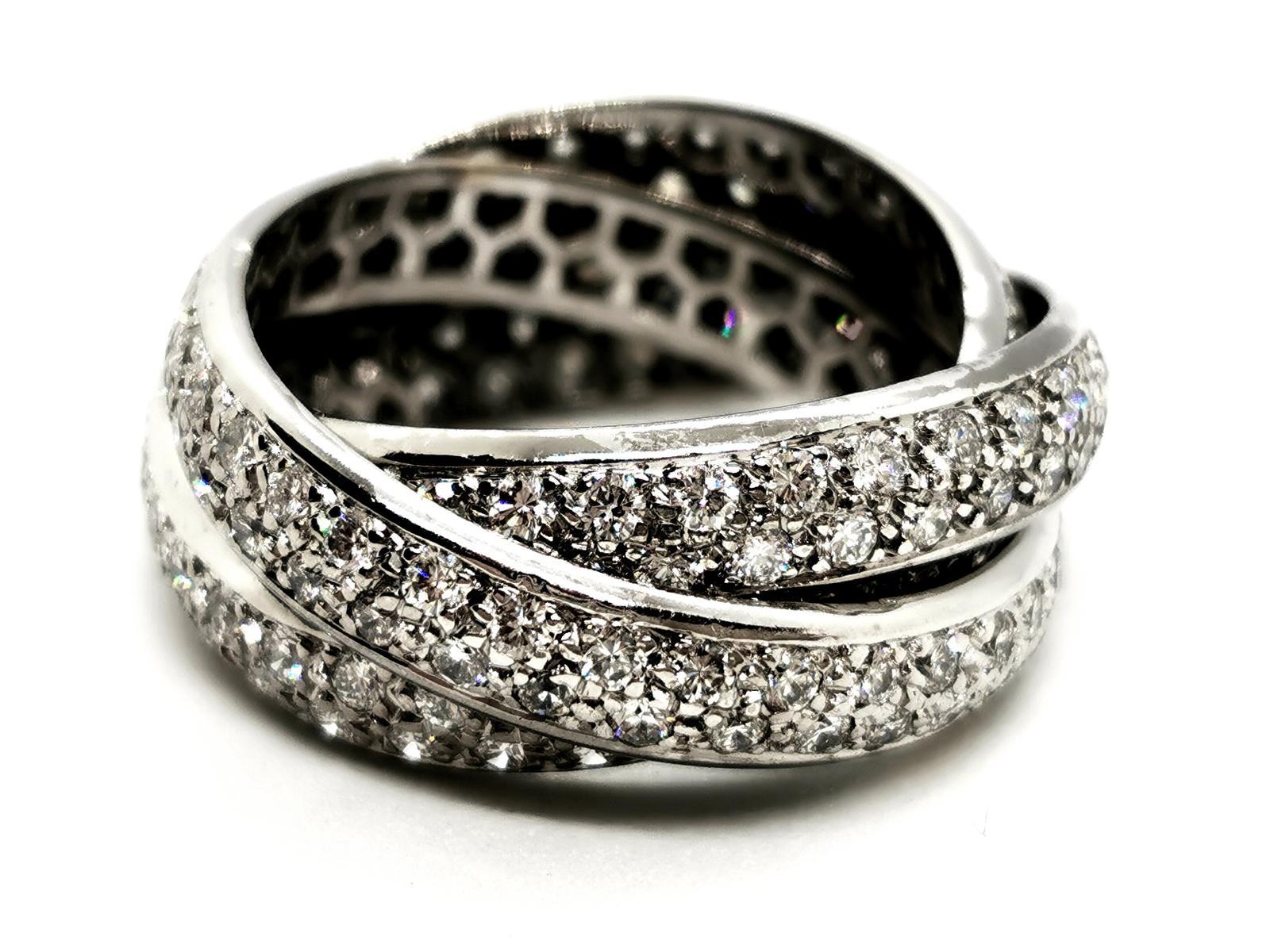 Ring aus Weißgold mit Diamanten Damen