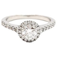Anello Oro Bianco Diamante