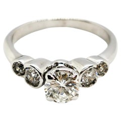 Anello Oro Bianco Diamante