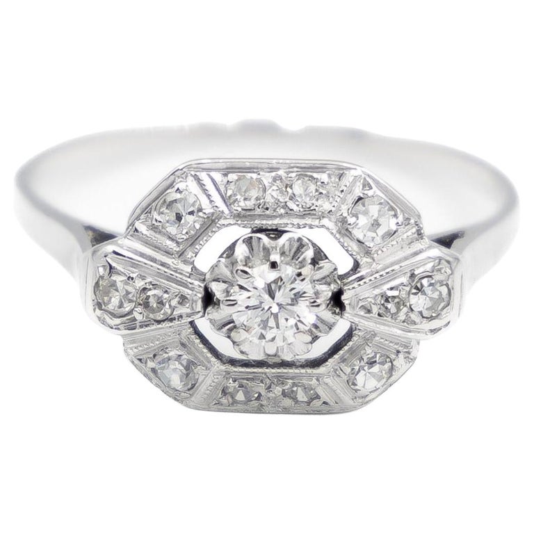 Ring White Gold Diamond For Sale at 1stDibs