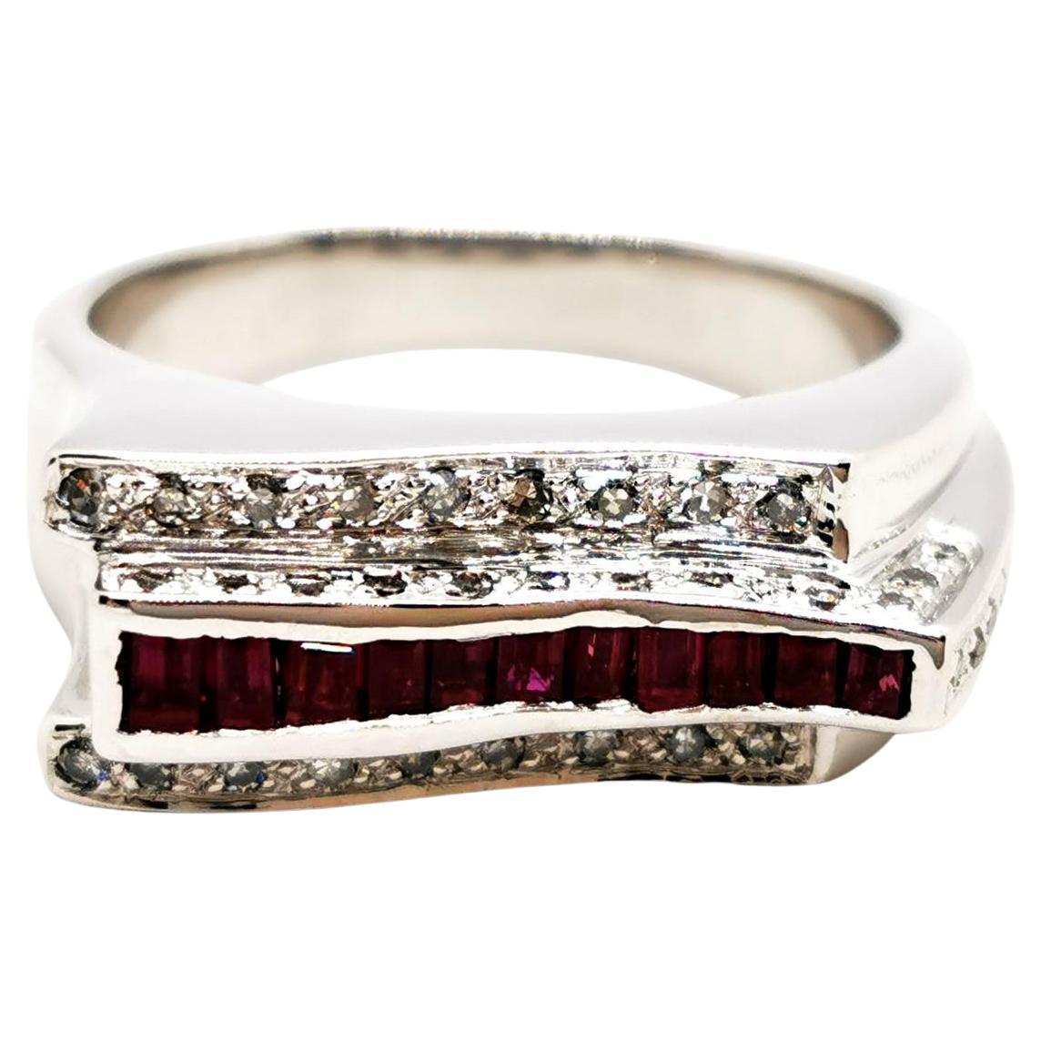 Ring White Gold Ruby For Sale