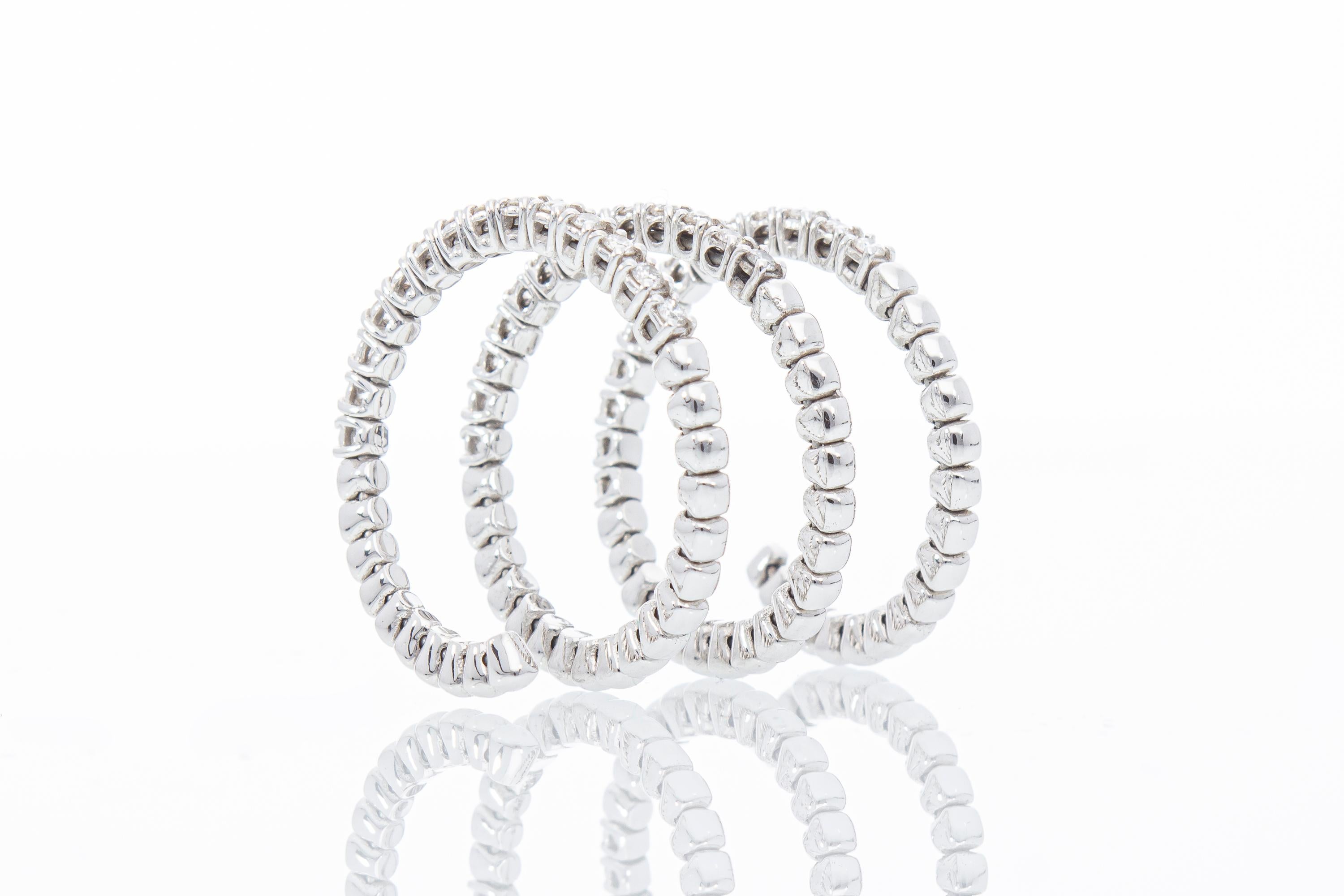 Ring mit 0,68 Karat Diamanten, Nr. 40 Diamanten, der Ring ist eine elastische Spirale im Angebot 4