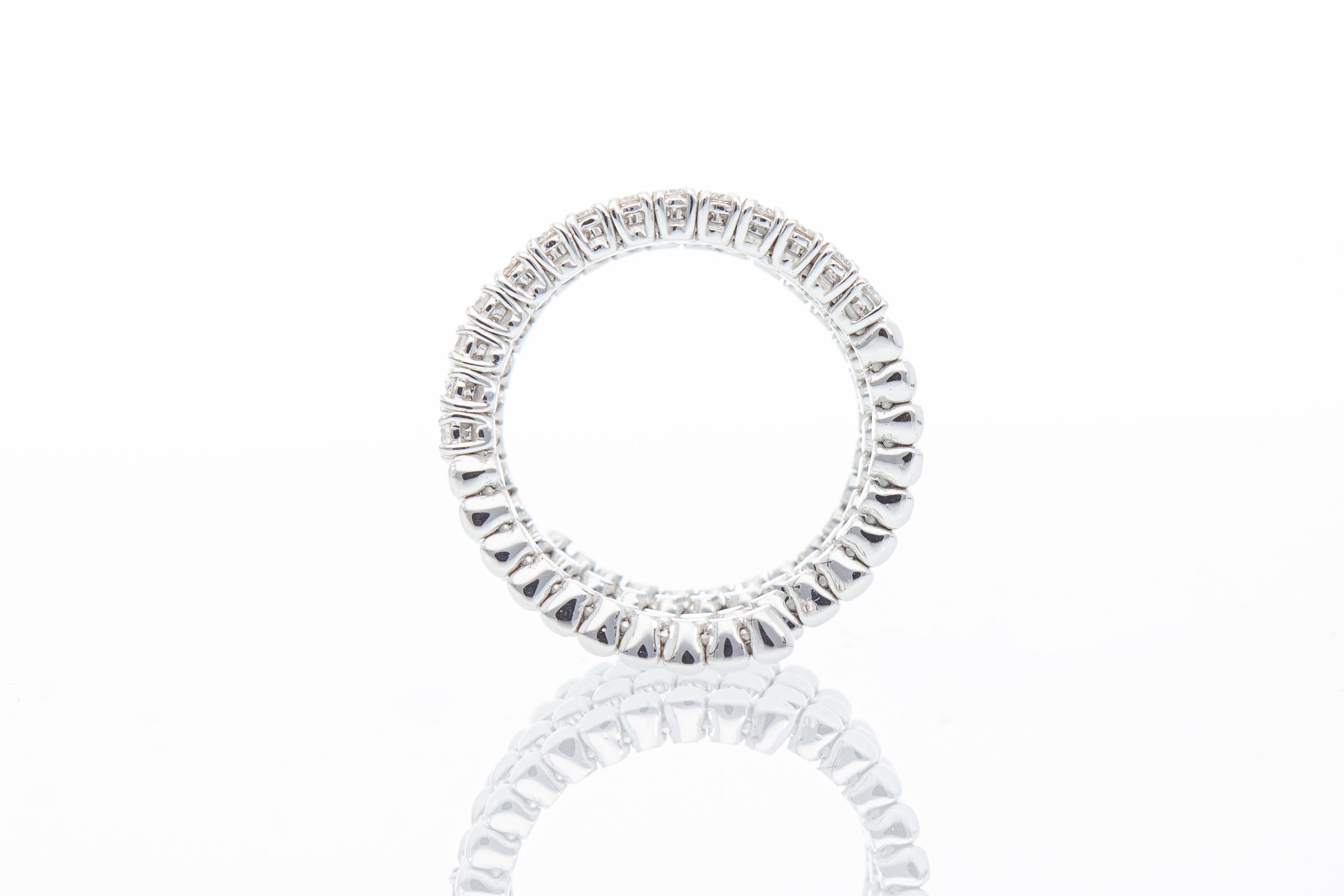 Ring with 0.68 Ct of Diamonds, N° 40 Diamonds, the Ring is an Elastic Spiral For Sale 1