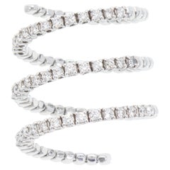 Ring mit 0,68 Karat Diamanten, Nr. 40 Diamanten, der Ring ist eine elastische Spirale
