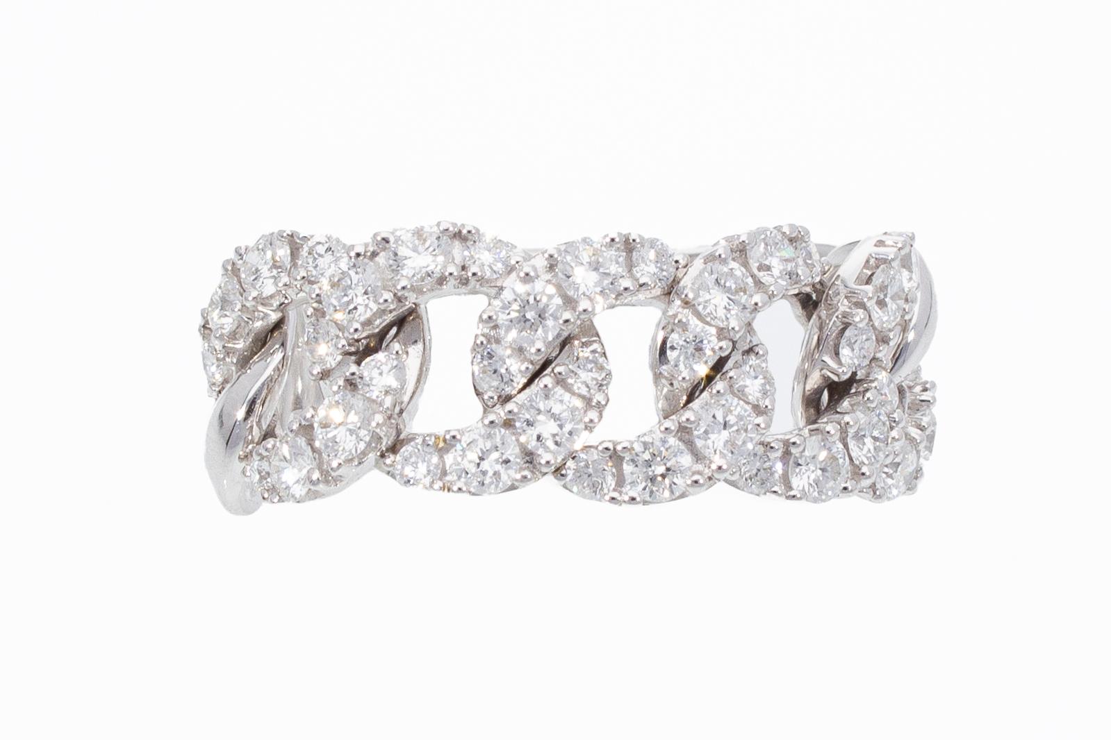 Ring mit 0,90 Karat Diamanten, Groumette-Modell 18 Kt im Angebot 5