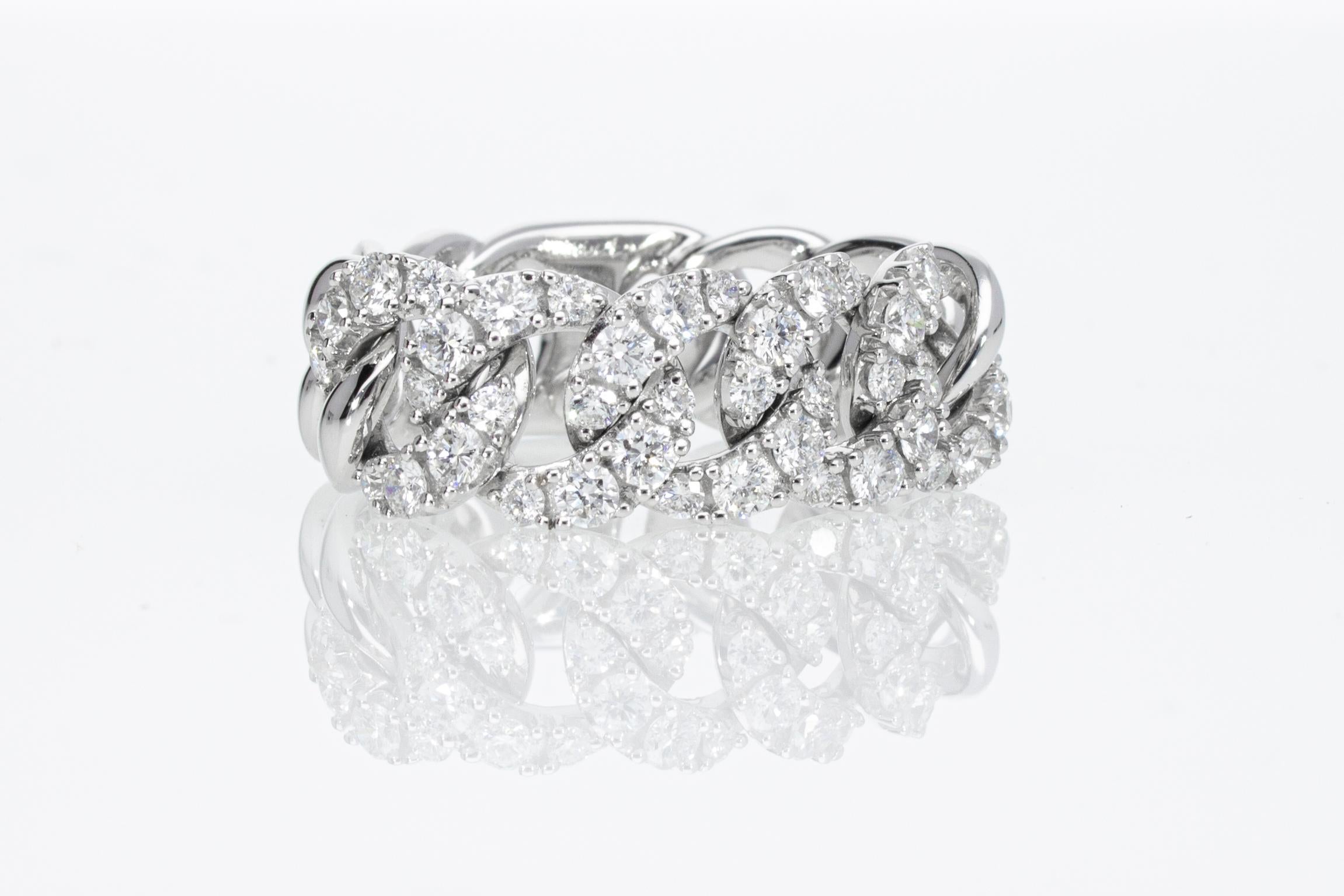 Ring with 0.90 Ct of Diamonds, Groumette Model 18 Kt For Sale 6