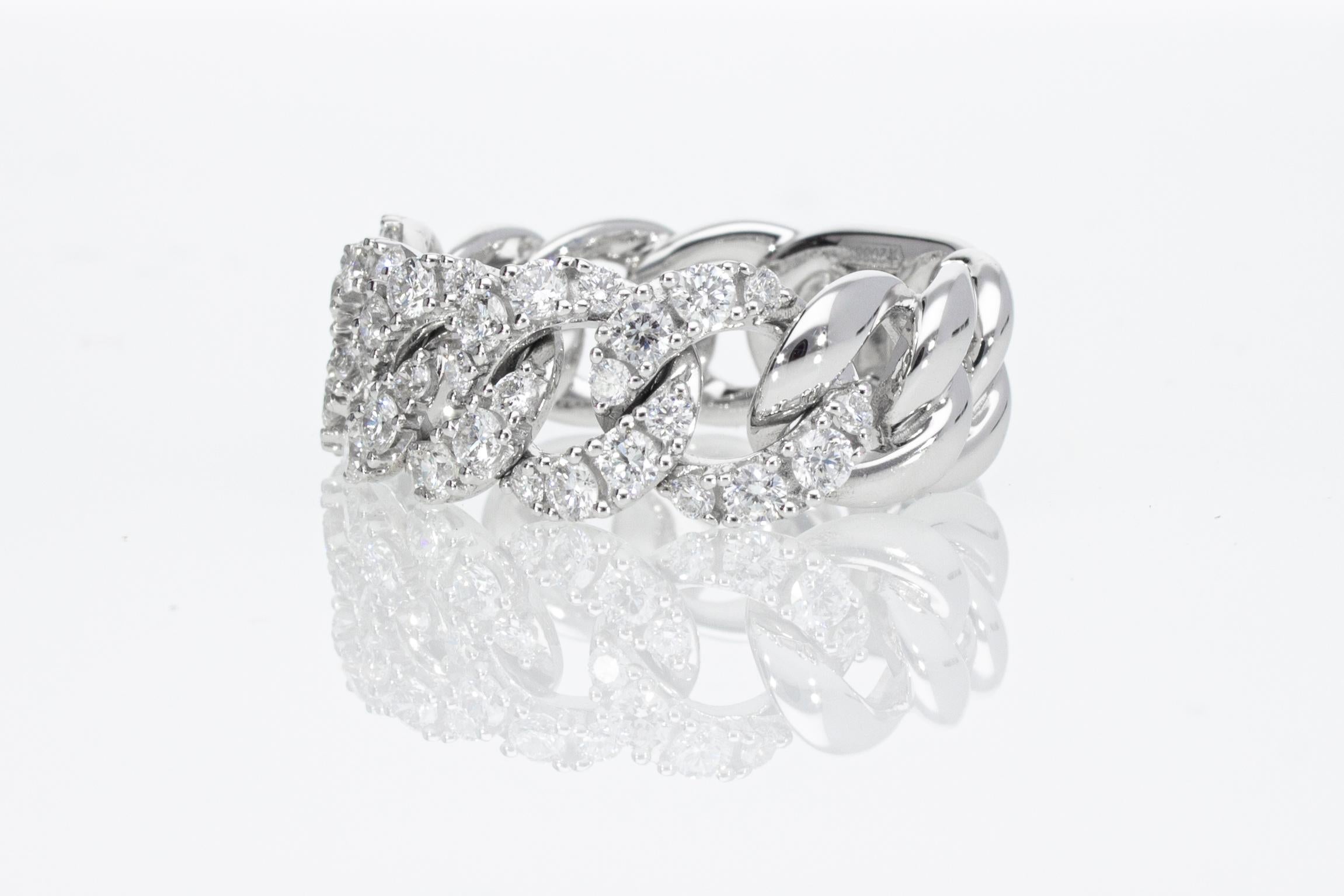Ring with 0.90 Ct of Diamonds, Groumette Model 18 Kt For Sale 7