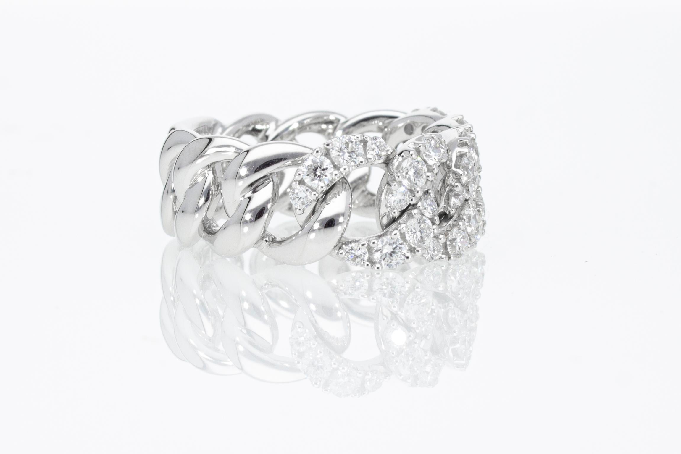 Ring with 0.90 Ct of Diamonds, Groumette Model 18 Kt For Sale 9