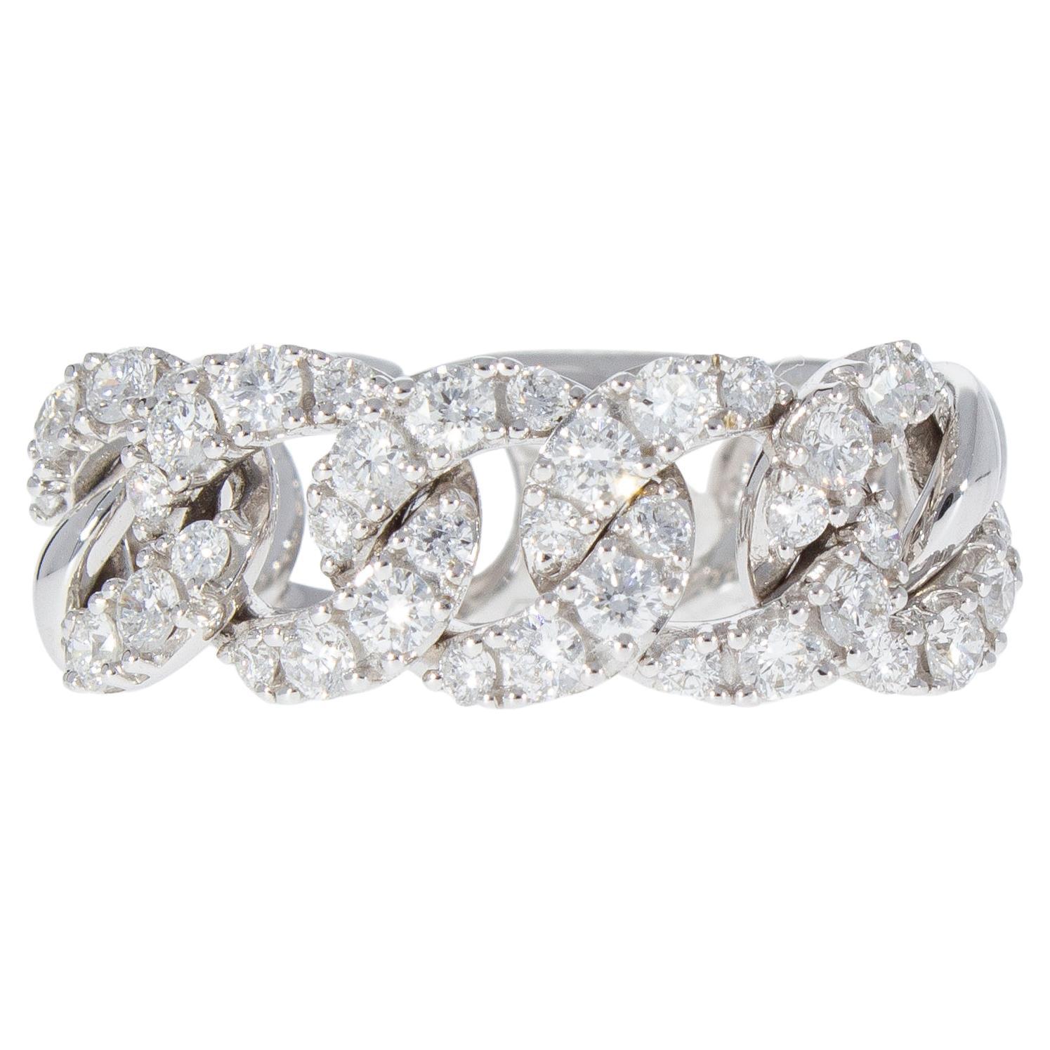 Bague avec diamants de 0,90 carat, modèle Groumette 18 carats en vente
