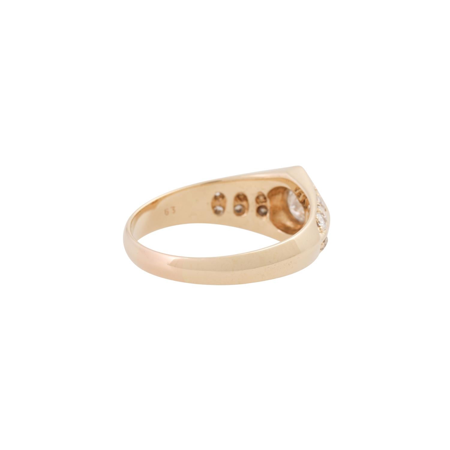 Ring mit 13 Diamanten, (Moderne) im Angebot
