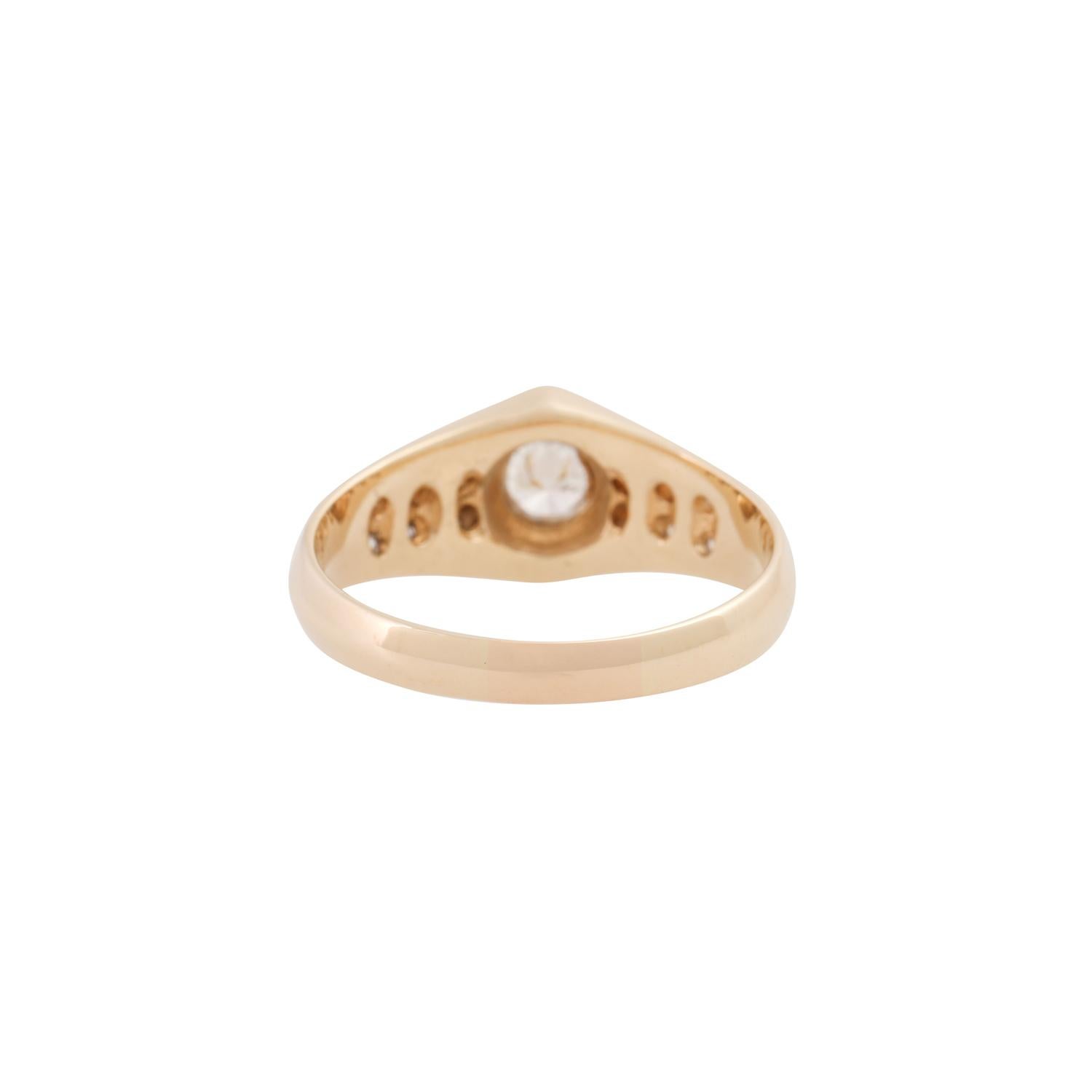 Ring mit 13 Diamanten, (Brillantschliff) im Angebot