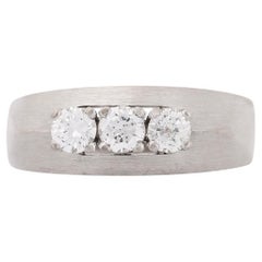 Ring with 3 Brilliant-Cut Diamonds Total Approx. 0.51 Ct,
