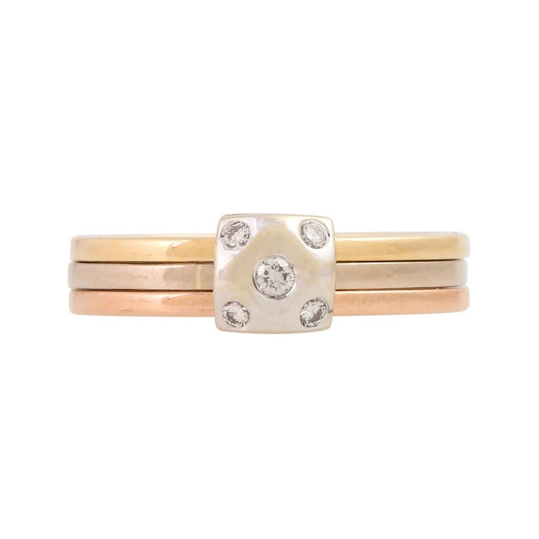 Three Part Rings Ring with Three-Part Rail For Sale at 1stDibs