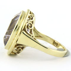 Ring with amethyst 14k yellow gold 8.2 grams