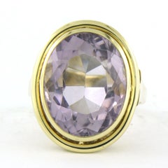Ring with Amethyst 14k yellow gold