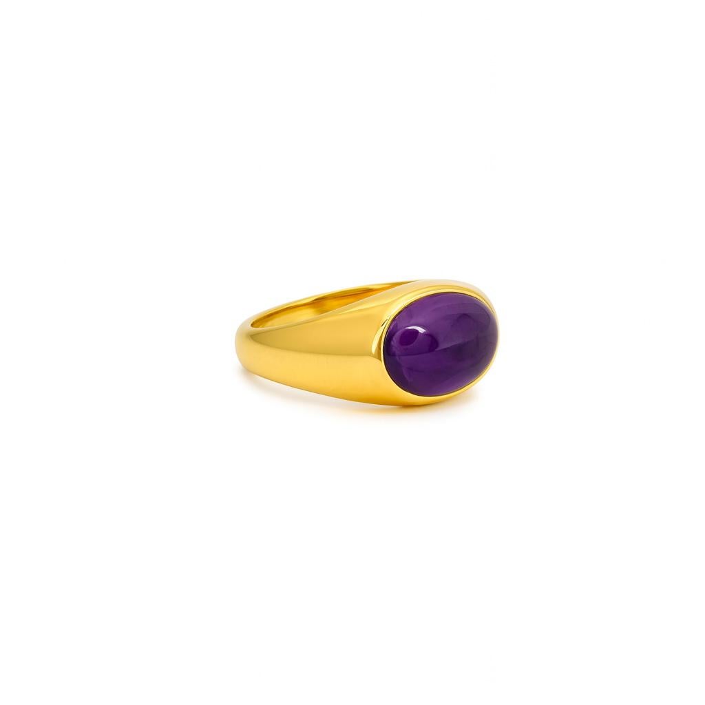En vente :  Ring with amethyst cabochon 3
