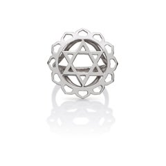 Handcrafted Yoga Ring with Anahata Heart Chakra in 14Kt Gold Gift for Her