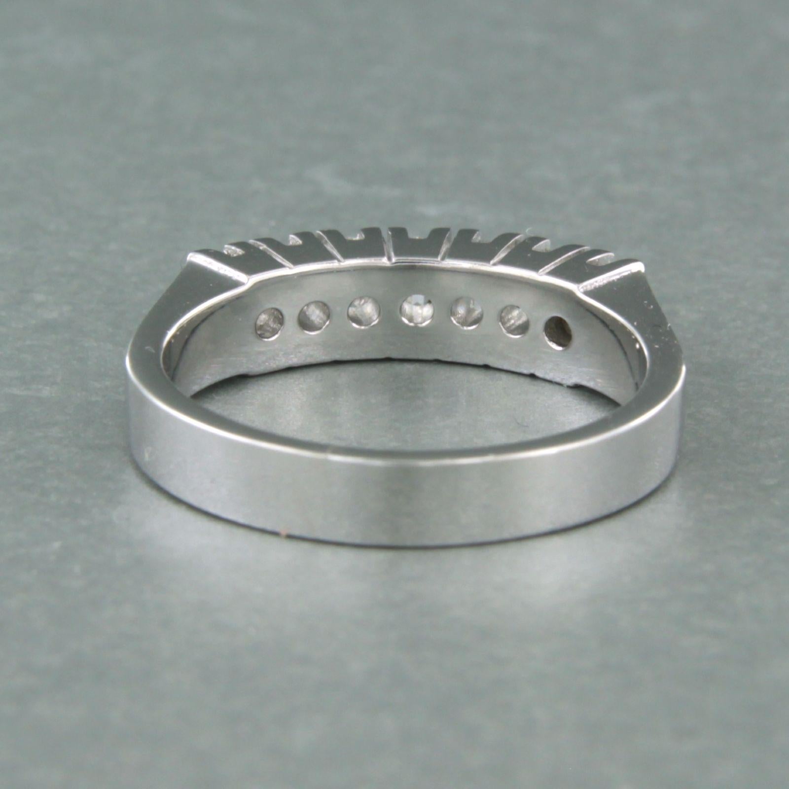 Baguette Cut Ring with baguette shaped diamonds up to 0.28ct 14k gold 4.5 grams For Sale