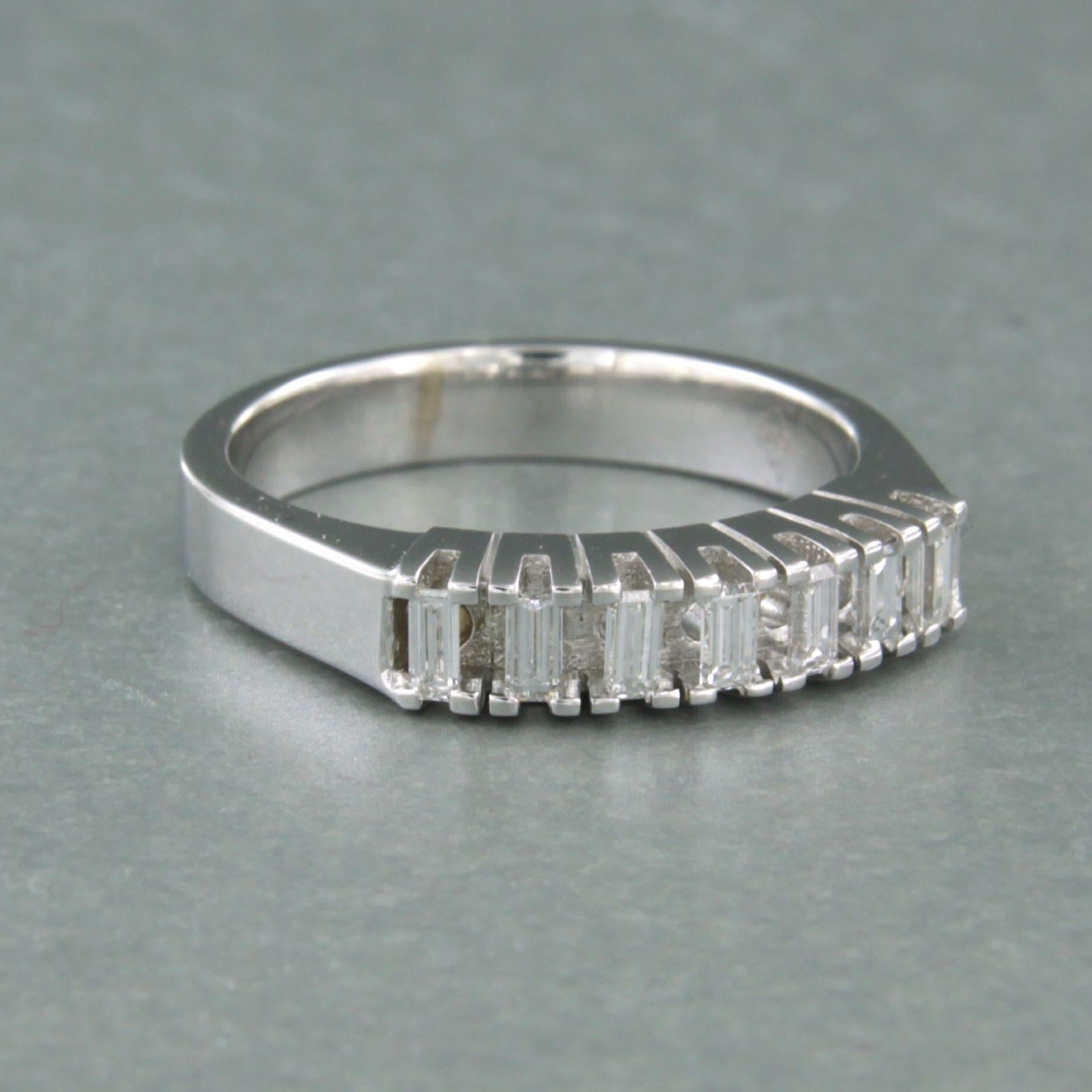 Ring with baguette shaped diamonds up to 0.28ct 14k gold 4.5 grams For Sale 1