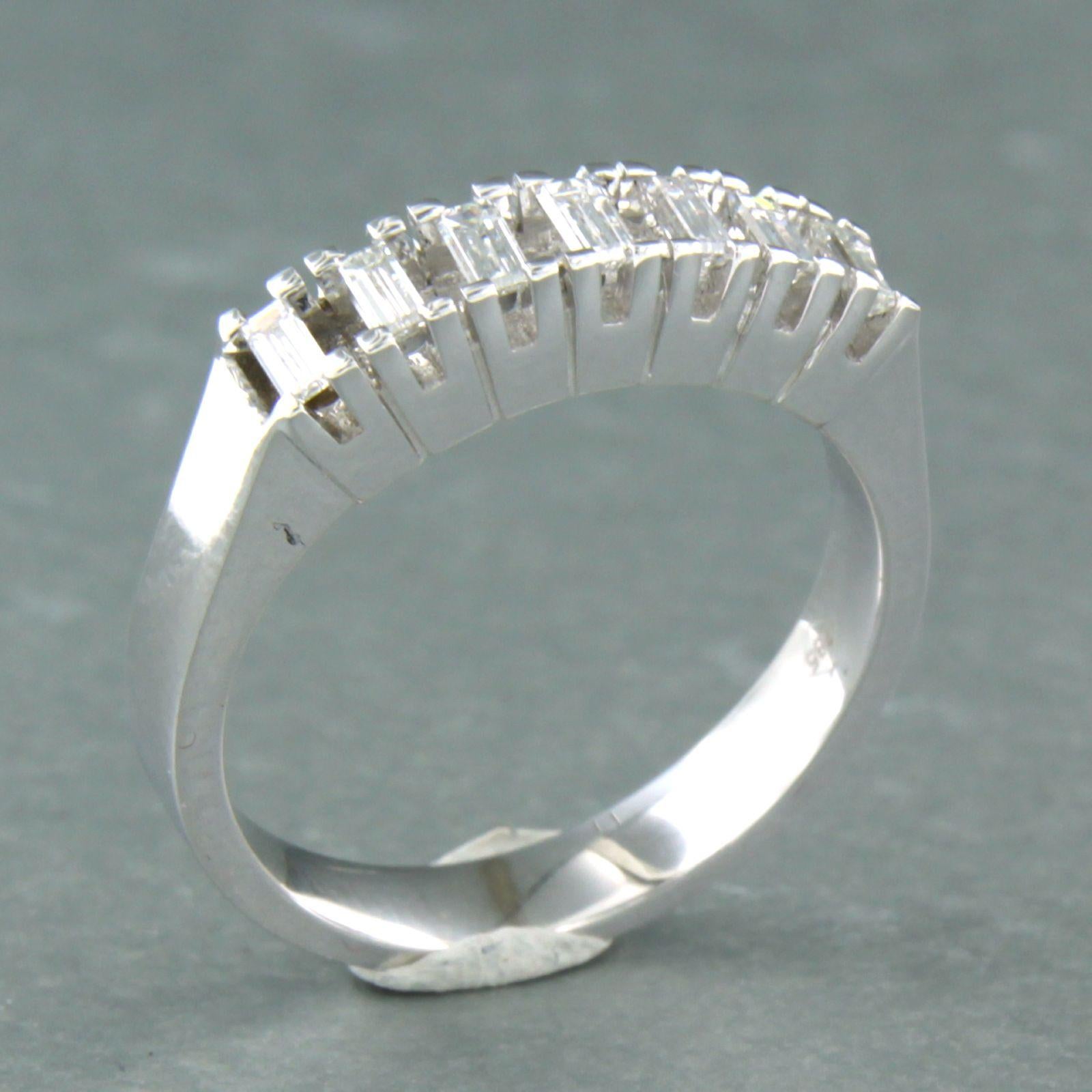 Ring with baguette shaped diamonds up to 0.28ct 14k gold 4.5 grams For Sale 2