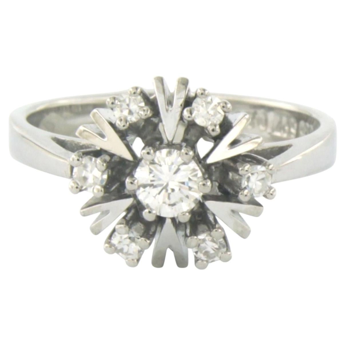 Ring with brilliant and single cut diamond sup to 0.39ct 14k gold 4.5 grams