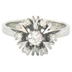 Ring with brilliant and single cut diamond sup to 0.39ct 14k gold 4.5 grams