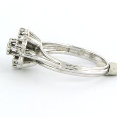 Ring with brilliant and single cut diamonds up to 0.20ct 14k gold 4.7 grams
