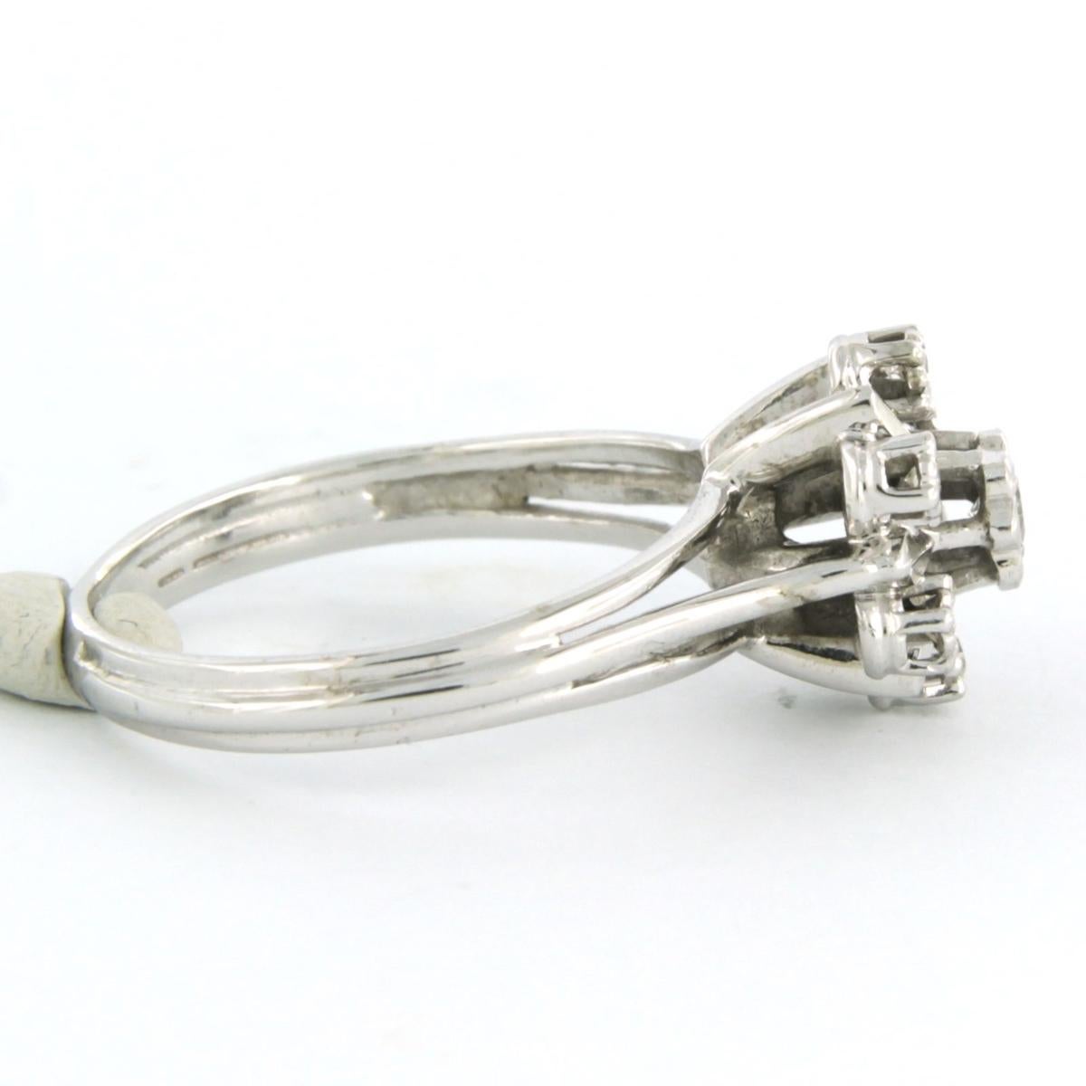 Anillo con diamantes brillantes y talla única de hasta 0,20 ct Oro de 14k 4,7 gramos Moderno en venta