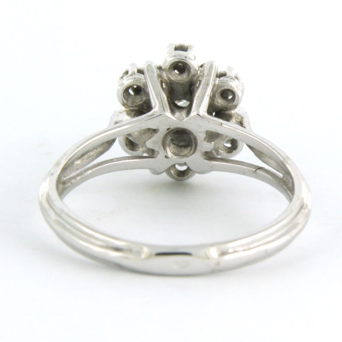 Anillo con diamantes brillantes y talla única de hasta 0,20 ct Oro de 14k 4,7 gramos Corte brillante en venta