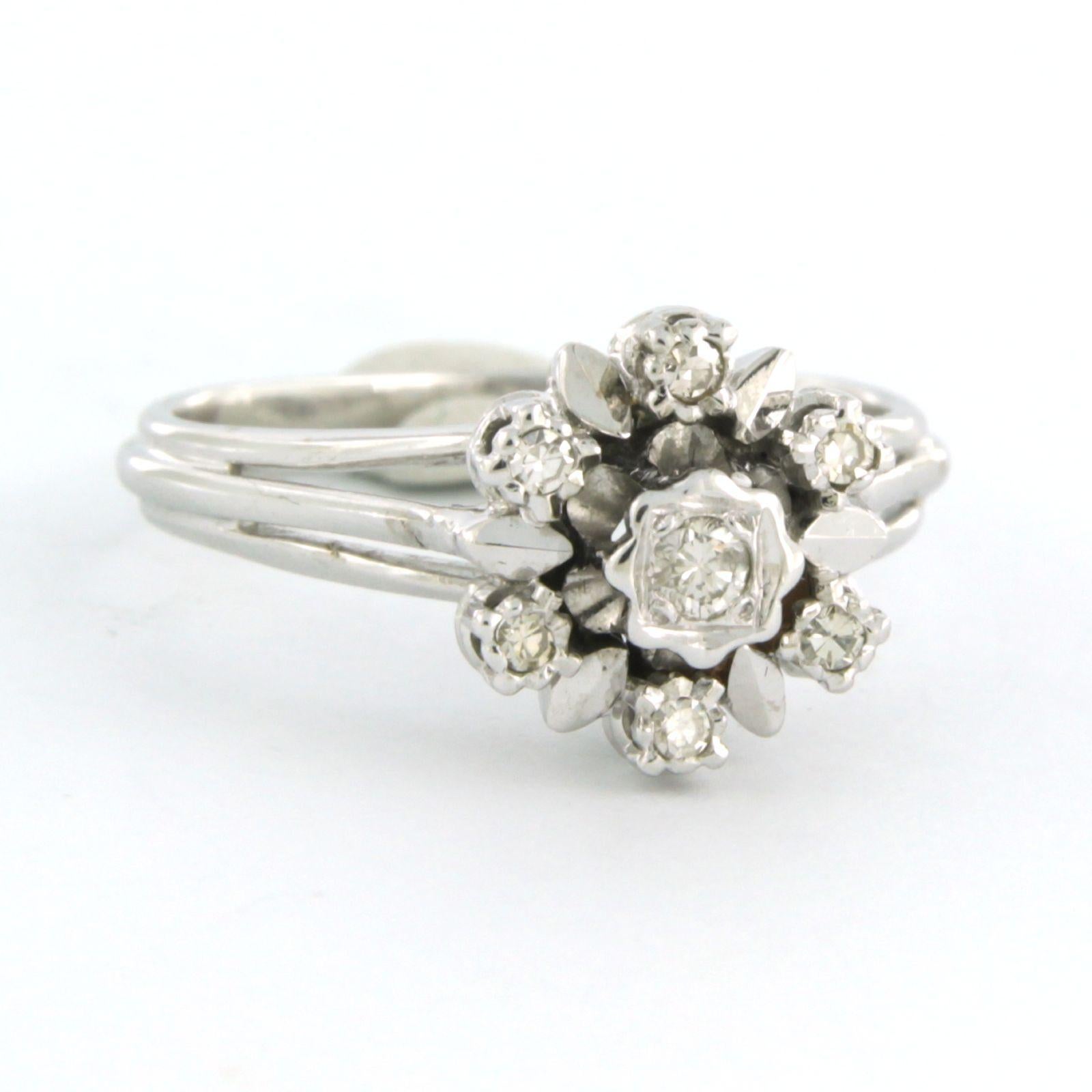 De las mujeres Anillo con diamantes brillantes y talla única de hasta 0,20 ct Oro de 14k 4,7 gramos en venta