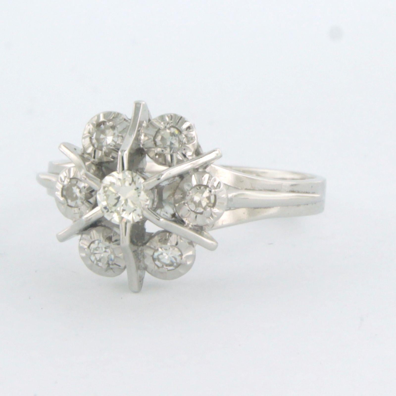 Ring mit Brillanten im Einzelschliff bis zu 0,30 Karat 18 Karat Weißgold (Brillantschliff) im Angebot