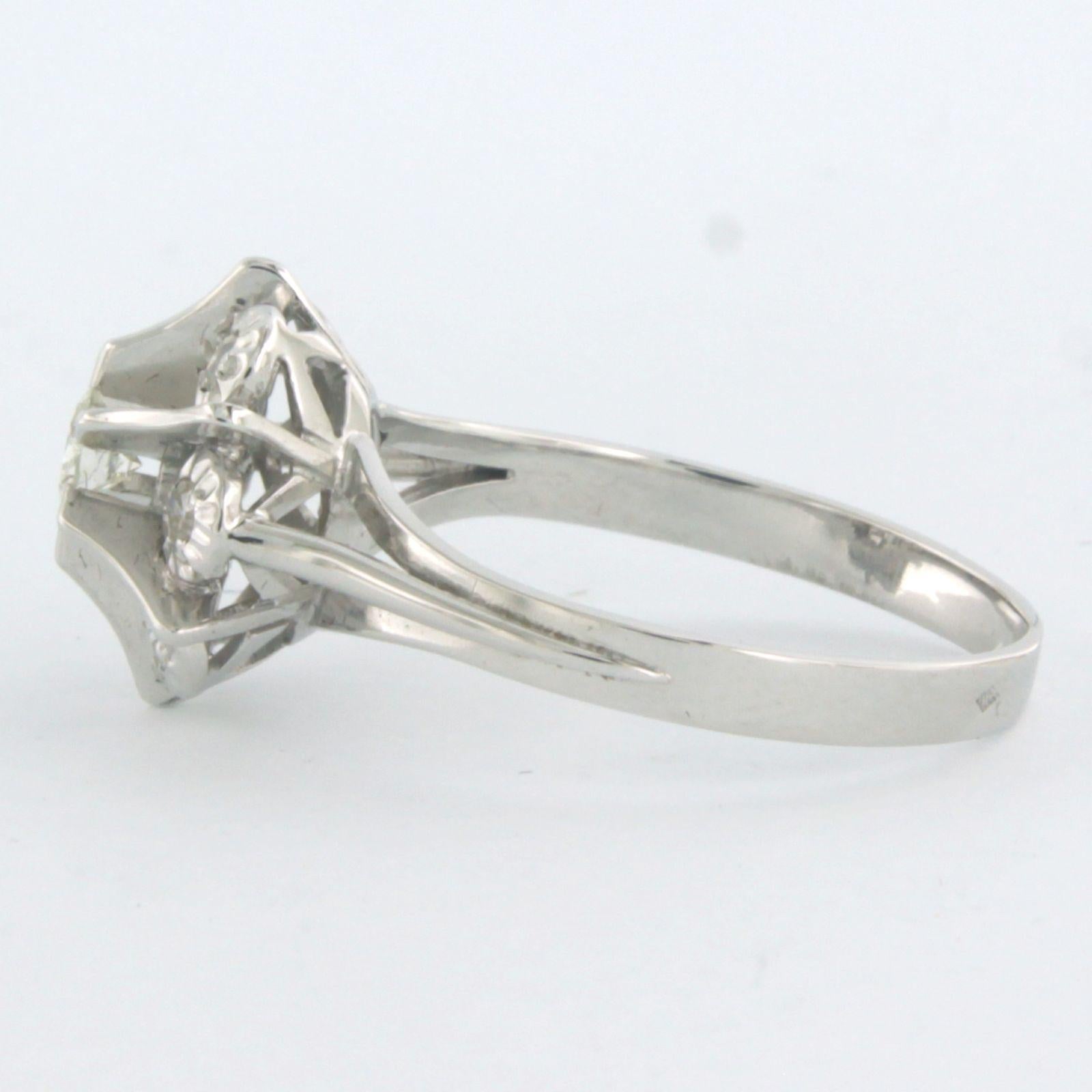 Ring mit Brillanten im Einzelschliff bis zu 0,30 Karat 18 Karat Weißgold im Zustand „Hervorragend“ im Angebot in The Hague, ZH