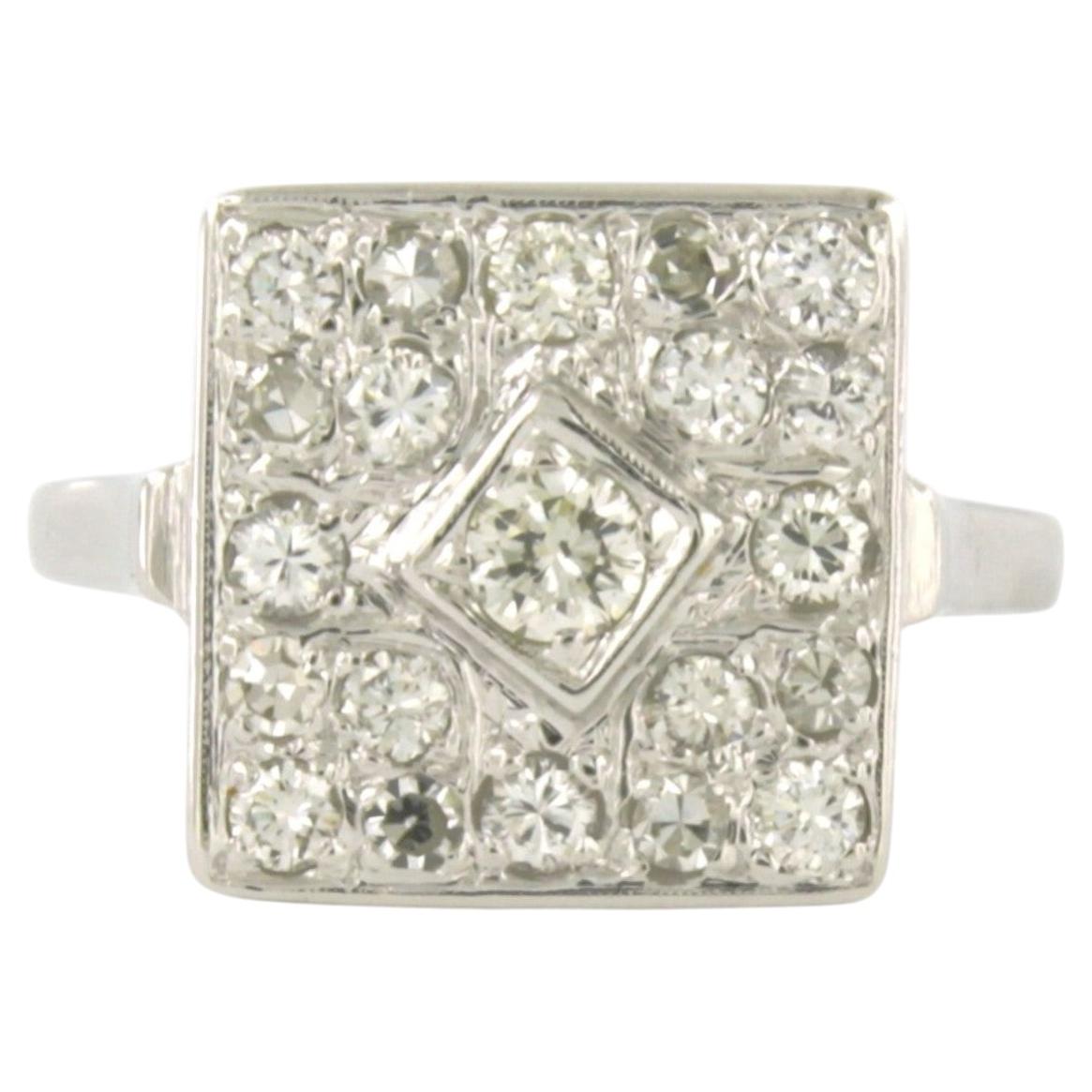 Ring mit Brillanten und Diamanten im Einfachschliff bis zu 0,50 ct, 10-karätiges Gold im Angebot