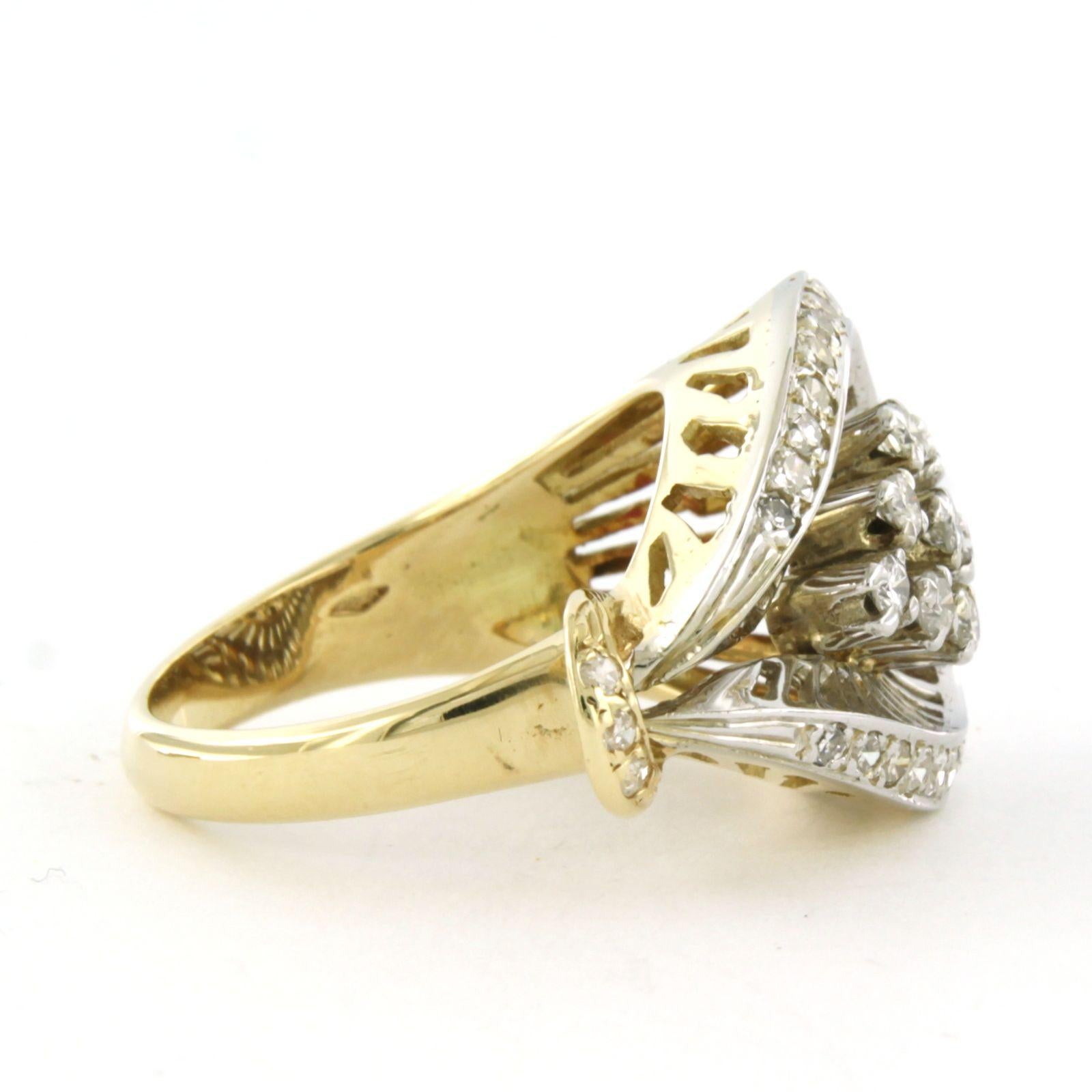 Ring with brilliant and single cut diamonds up to 0.50ct 14k gold 8.9 grams in vendita 1