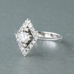 RING mit Diamanten im Brillant- und Einzelschliff bis zu 0,54ct 18k Gold 3,8 Gramm