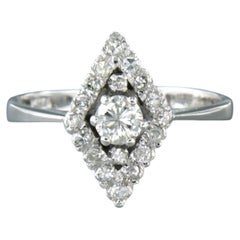 RING mit Diamanten im Brillant- und Einzelschliff bis zu 0,54ct 18k Gold 3,8 Gramm