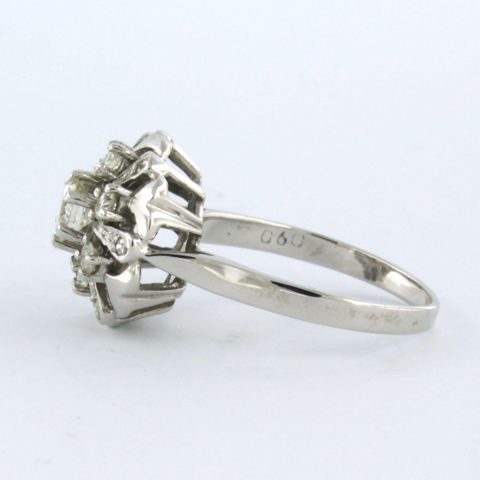 Bague avec diamants brillants et taille unique jusqu'à 0,76ct Or 14k 3,7 grammes Unisexe en vente