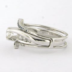 Ring with brilliant and single cut diamonds up to 0.86ct 14k gold 5.6 grams