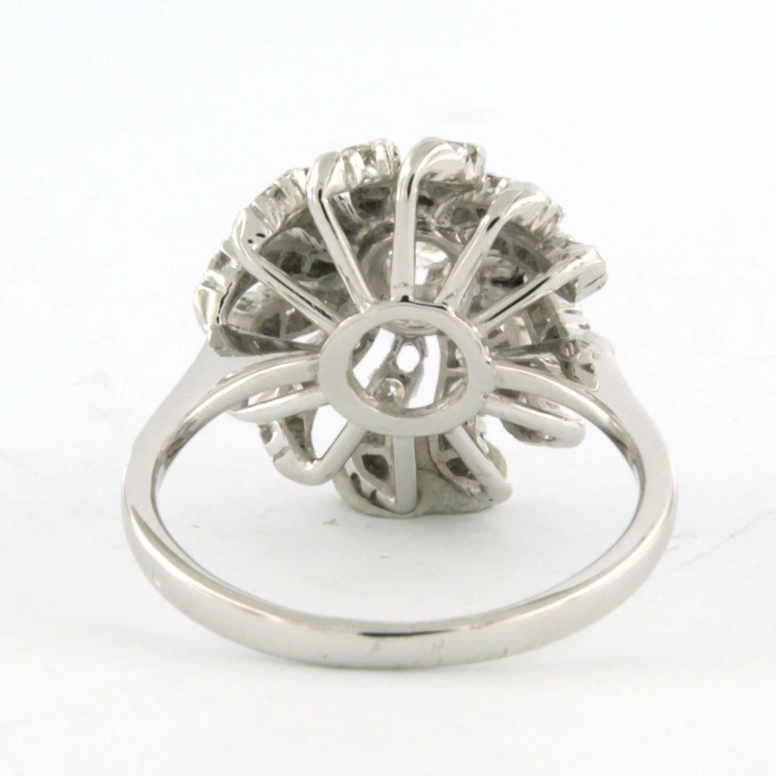 Ring mit Brillanten im Einzelschliff und bis zu 1,00 Karat 18k Weißgold im Angebot 1